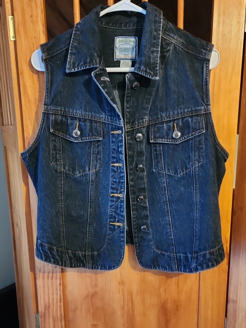 St. John's Bay Dark Indigo Denim Vest